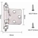 thumbnail image 2 of Door Hins, 1 P Hins For Cabinet, Board, Wardrobe Doors, For Kit Cabinet Doors (silver), 2 of 4