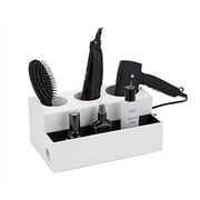 JackCubeDesign Hair Dryer Holder Hair Styling Product Care Tool Organizer Bath Supplies Accessories Tray Stand Storage Bathroom Vanity Countertop with 3 Holes (White)  :MK154D