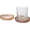 Bd-amber-2pcs, variant on 2Pcs Clear Round Crystal Glass Drink Coasters Cup Mats for Coffee Tea Wine Bottle Table Decor for Bar Kitchen Dining Restaurant