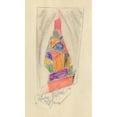 thumbnail image 2 of Karl Wiener 15x24 Black Ornate Framed Double Matted Museum Art Print Titled: Colorful Structure (Around 1923), 2 of 5
