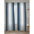thumbnail image 5 of Sheer Curtains 108 inches Long, Dark Blue Gradient Countryside Farmhouse Abstract Light Filtering Sheer Window Curtains Rod Pocket Voile Drapes for Bedroom Living Room, 52"W x 108"L 2 Panels, 5 of 7