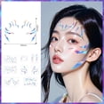 thumbnail image 2 of Anime Style Temporary Tattoos for Girls, European & American Inspired Body Art Stickers, 8 Count Color Printed Design, 320x210mm, 2 of 8