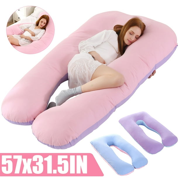 The queen rose pregnancy pillow can provide support from the early months of pregnancy well into nursing an infant. walmart