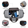thumbnail image 4 of Litvyak Duffle Bag for Travel, Carry on Bag Travel Bags for Men Canvas Travel Duffel Bags Overnight Weekend Gym Bag Carry On Luggage Bags (Grey+Toiletry Bag), 4 of 8