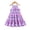 Purple, variant on 4T Baby Girls Dress 5T Girls Sleeveless Dress Flower Print Toddler Girls Summer Halter Floral Dress Purple