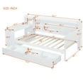 thumbnail image 5 of Newboti Furniture Twin Size Wooden Daybed With 3 Drawers, Usb Ports And Desk, White 0017, 5 of 13