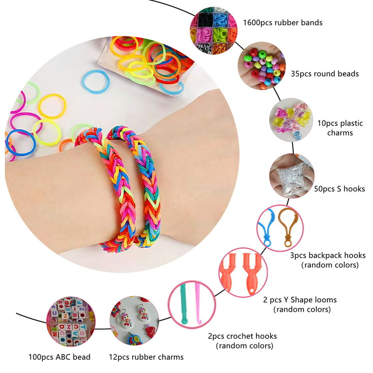 Bracelet Making Kit Loom Rubber Bands Crafts for kids Toys for Girls 8 to  11 Years Jewelry Making Supplies in 23 Colors 1700+ PCS