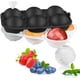 thumbnail image 1 of Molde para cubitos de hielo de silicona, forma de bola de hielo 6 cucharillas de hielo con tapa y embudo, perfecto para whisky, cócteles, comida para bebés y vino Xemadio LKX-0197, 1 of 6