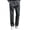 04# Army Green, variant on Ihhxva Men's Elastic Waist Pants Solid Color Straight Leg Casual Trousers Stretchable Adjustable Waist Slacks Daily Wear Work Bottoms - Black L