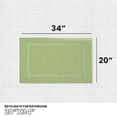 thumbnail image 4 of Canadian Linen Yukon Bath Mats, 2 Pack, 20"x34", Washable Lightweight Quick Dry Soft Absorbent Cotton Bath Floor Mats Picture Frame Design, Sage Green, 4 of 9