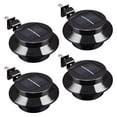 thumbnail image 1 of Yescom Solar Gutter Light Outdoor Waterproof 3 LED Deck Fence Lights with Bracket Wall Garden Stair Step Yard Black 4Pcs, 1 of 9