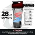 HELIMIX 2.0 Vortex Blender Shaker Bottle Holds upto 28oz No Blending
