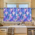 thumbnail image 2 of Yayeee Kitchen Curtains Tier Set of 2 Light Filtering 57"x36" Over Sink Window Panels, Pink Starfish Pattern, 2 of 7