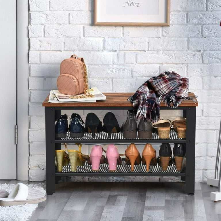 Rustic z frame shoe rack deals