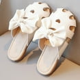 thumbnail image 2 of Girl Boys Flip Flops Toddler Kids Flops Shoes Casual Bowknot Beach Indoor Soft Baby Flip Girl Slippers Todder #White, 2 of 8