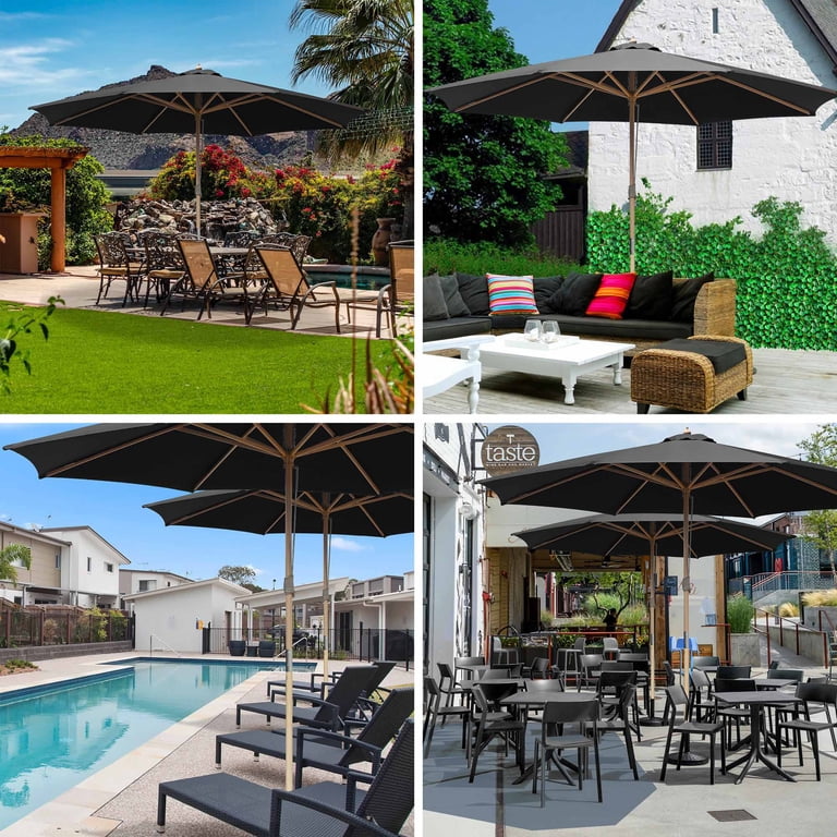 best fade-resistant patio umbrella Sustainable & Recycled Fabric Canopy
