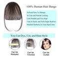 thumbnail image 3 of MORICA Clip in Bangs for Women Human Hair Bangs Clip in Hair Extensions Wispy Bangs Dark Brown Bangs, 3 of 6