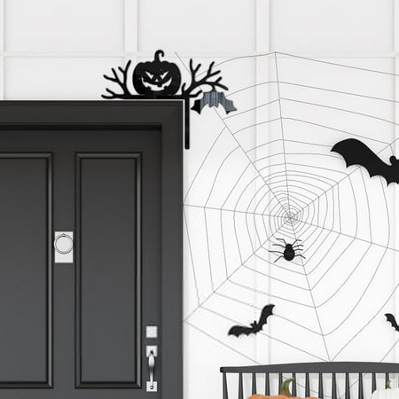 Baiulaoshu Home Textile Storage Halloween Door Frame Sticker Decoration Bat Pumpkin Door Frame Sticker Halloween Window Sticker Witch Hat Pumpkin Window Sticker Halloween Window St Special Offers