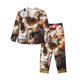 thumbnail image 1 of Balery Rose Floral Skull Conjunto de Pijama con Estampado para Mujer, Conjunto de Dos Piezas con Manga Larga, Ropa de Dormir Suave con Bolsillos, Pijamas Cómodos-X-Large, 1 of 7