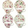 thumbnail image 5 of Rose Chintz 8Ounce Porcelain Tea Cup And Saucer Set Of 4, 5 of 7