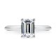 thumbnail image 2 of Anillo de moissanita de plata S925 para mujer con anillo rectangular verde Zuma de forma especial de 4 quilates, 2 of 5