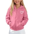 thumbnail image 3 of Jalioing Winter Zipper Up Hoodie for Kids Print Long Sleeve Hooded Jacket Casual Thermal Sweatshirt Outerwear with Pocket, 3 of 8