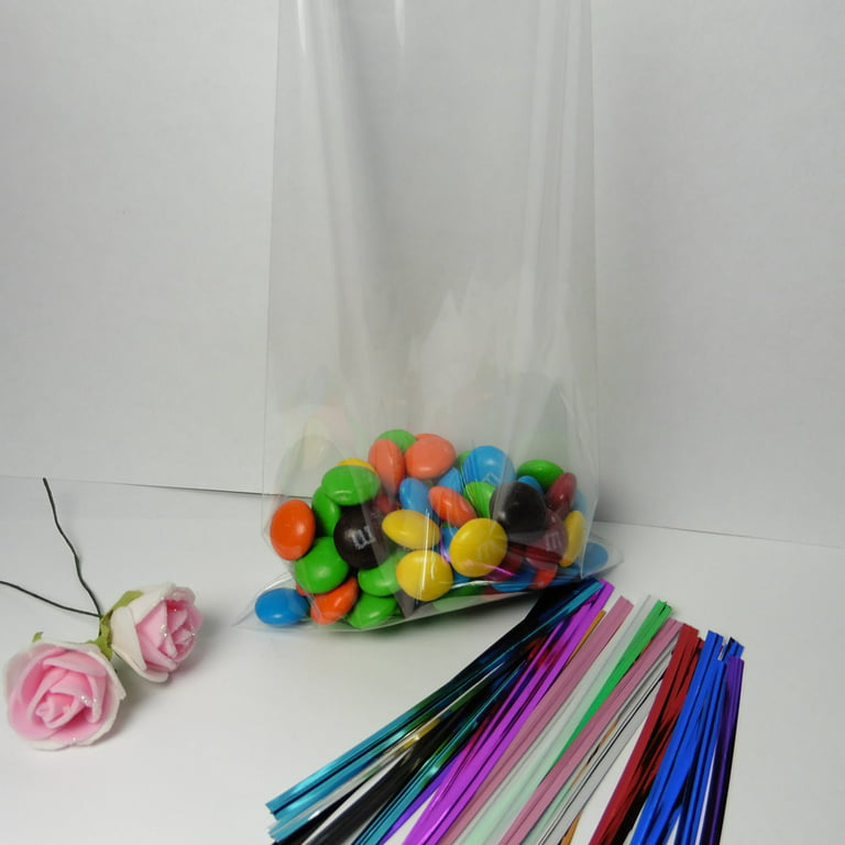 100 pcs, 8x10, 1.5 Mil Flat Clear Poly Bags - Crystal Clear Bags