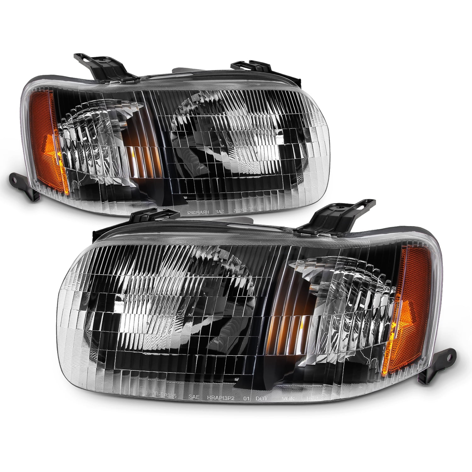 [OE Style] For 20012004 Ford Escape Black Bezel Headlight Lamp