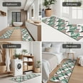 thumbnail image 5 of Green Pink Geometric Pattern Kitchen Rugs Sets Of 3,Kitchen Runner Rugs Non Skid Washable,Decorative Kitchen Floor Mats for Kitchen,Sink,Laundry,17"x30"+ 17"x47" + 17"x59", 5 of 6