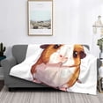 thumbnail image 2 of Rateoe Cartoon Guinea Pig Pattern Flannel Throw Blanket, Ultra-soft Blanket for Bed, Couch, Car, Hypoallergenic Anti-pilling blanket-60"x50"(Horizontal), 2 of 6