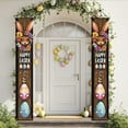 thumbnail image 2 of Happy Easter He Is Risen Porch Sign Banner Easter Party Hanging Banner Decorations for Home Wall Front Door Decor Easter Party Supplies 71x12in, 2 of 8