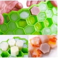 thumbnail image 3 of Ice Cube Trays with Lids 2 Pack Small Food Grade Silicone BPA Free for Freezer Flexible Easy-Release Stackable Ice Cube Mold (Green), 3 of 8