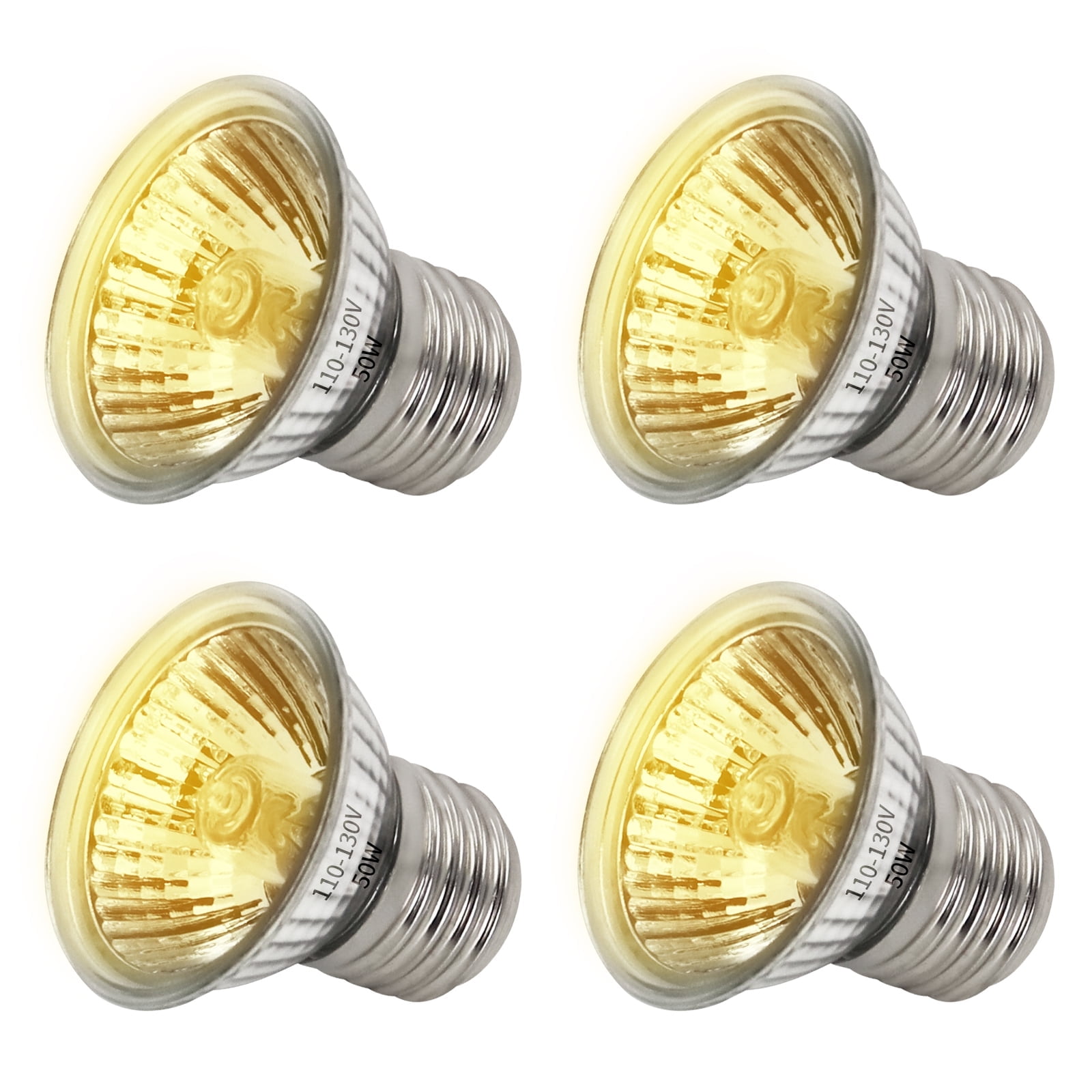 4 Pack UVA Infrared Reptile Heat Bulbs,Turtle Heat Lamp for Reptile and Amphibian Tanks,Terrariums and Cages,Night Red Heat Lamp Bulbs for Chickens Coop Brooder (Warm Light, 50W)