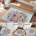 thumbnail image 5 of 2x3 Ft Entryway Area Rug, Watercolor Daisy Kitchen Rug Runner Washable Floor Mat, Rustic Spring Botanical Flowers Floral Non Slip Indoor Door Mat Throw Carpet for Bathroom Living Room Bedroom, 5 of 8