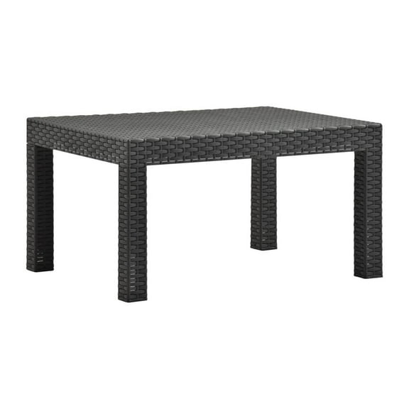 Patio Table Anthracite 22.8"x22.8"x16.1" PP Rattan