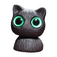 thumbnail image 1 of Estatua de gato en miniatura para mascota de té, adorno de gato de ojos grandes, obra de arte moderna de Kungfu Ojos verdes, 1 of 9