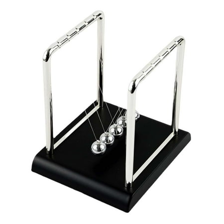 

Newtons Cradle Balance Balls with Wooden Stand Science Physics Gadget Kids Educational Toys Accessories for Desk Office Home Decoration M M