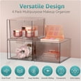 thumbnail image 4 of Sorbus Stackable Acrylic Drawers - Clear Make Up Organizers for Vanity - 4 Plastic Storage Bins for Room Decor, Bathroom Organization and Storage, Office Supplies, Makeup Drawer Organizer, Undersink, 4 of 6