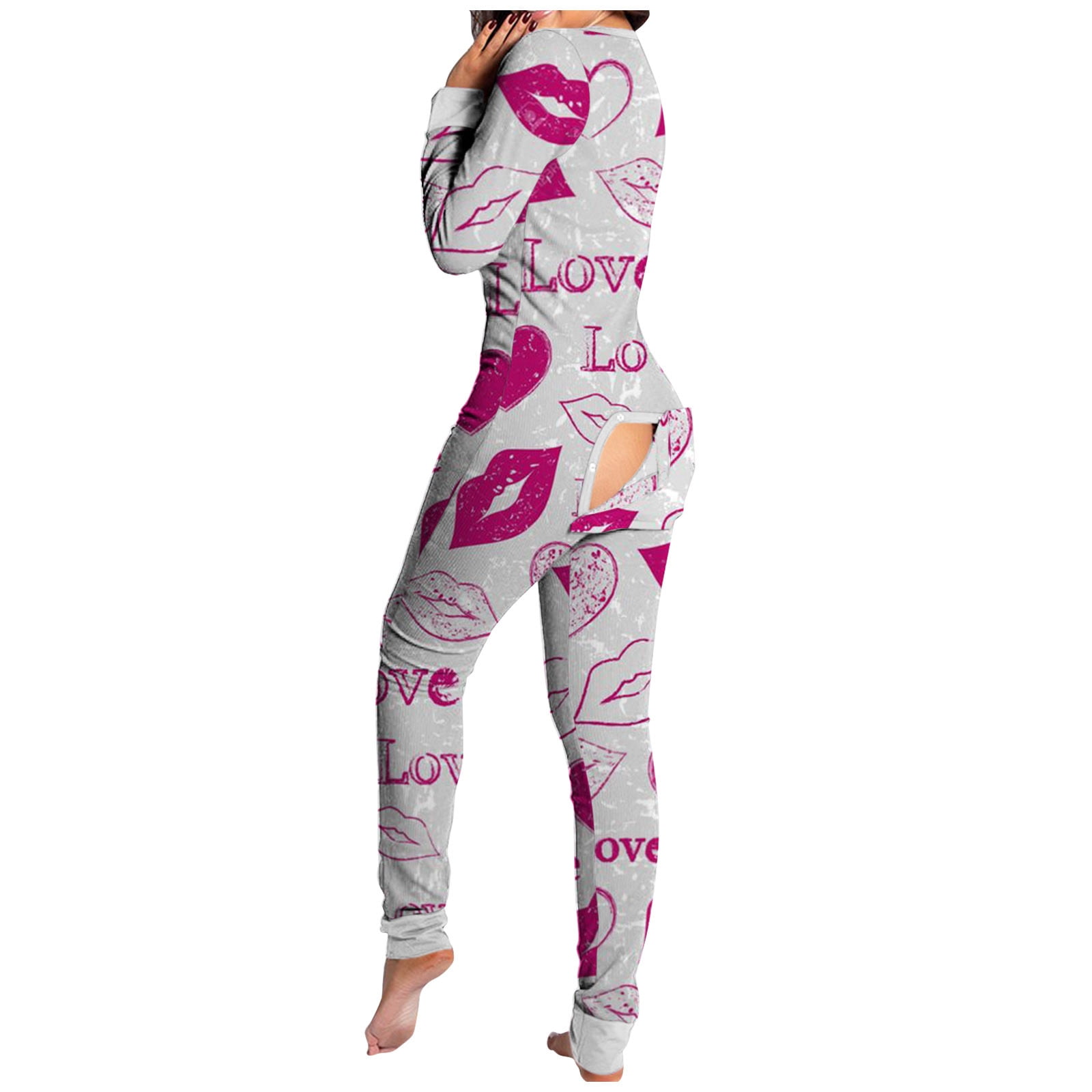 Xysaqa Womens Silk Imitation Satin Pajama Set Two Piece Pjs Sets Soft Cami  Top and Capris Pants Sleepwear Funny Lips Graphic Cute Printed Loungewear