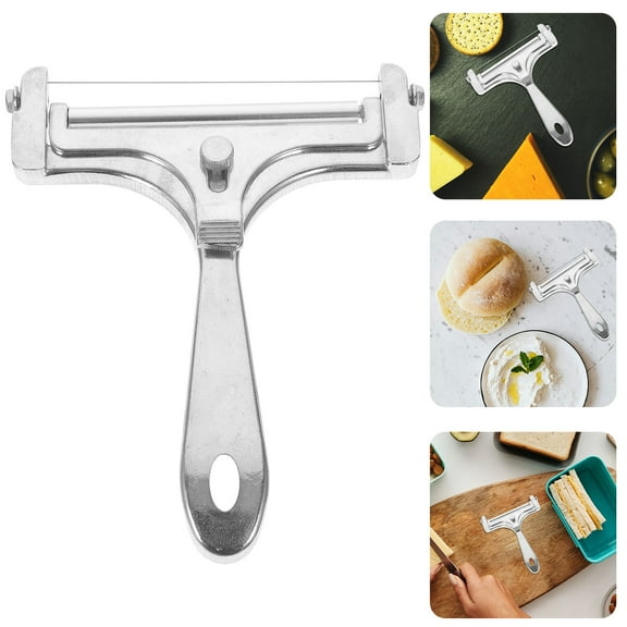 VERDANVERSE 1 Set Cheese Slicer for Block Cheese Silver Kitchen Slicer for Butter Home Users