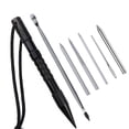 thumbnail image 3 of Marlin Spike Set Lacing Needles Stainless Steel Professional Small Craft Sewing Reusable Removable Knitting Pin Leather Work 7 Pieces Black, 3 of 7