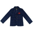 thumbnail image 1 of TIEVOSA Manteau de Complet Garçon Veste pour Complets Coupe Ajustée avec Revers Manteaux Formels 1-2 Ans (Rouge), 1 of 2