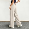 thumbnail image 7 of Taqqpue Womens Pants, Casual Loose Cotton Wide Leg Drawstring Elastic Waist Palazzo Lounge Pants,Solid Color Soft Lightweight Plus Size Beach Vacation Trouser Pants for Women, 7 of 7