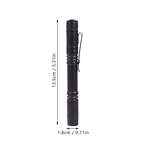 Linterna LED Tnfeeon Ecomeon Cuerpo portátil de aleación de Aluminio Negro 2AAA