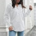 thumbnail image 3 of Blusa casual para mujer,Blusa de manga larga en V Blusa básica para mujer Camisas con botones para mujer Experiencia incomparable, 3 of 5