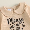 thumbnail image 6 of Cjfdfy Newborn Baby Girls Boy Jumpsuit Please Pass Me to My Grandma Long Sleeve Ribbed Knit Doll Collar Romper Infant Cute Coming Home Fall Winter Outfit 0-18M ﻿, 6 of 9