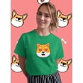 thumbnail image 2 of Cute Shiba Inu Love Eyes T-Shirt Women -Image by Shutterstock, Female Medium, 2 of 4