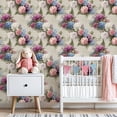 thumbnail image 3 of Peel and Stick Wallpaper Hand Painted Hydrangea Peony Artwork Textured Paper Wall Paper 23.6in x 9.8ft Self Adhesive Removable Boho Floral Contact Paper for Nursery Bedroom Cabinets, 3 of 8