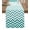 White Teal, variant on Blue Brown Table Runner Cotton Linen 36 Inch Holiday Dresser Scarves, Modern Chevron Waves Khaki Geometric Stripes Tablerunner for Kitchen Coffee Dining Living Room Dinner Scarf Décor 13''x36''