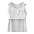 thumbnail image 6 of Hauaitttt's Summer Tank Top with Built In Pads Elastic Band Sleeveless Casual Vest Undershirt Muscle Womens Sleeping Top Athletic Top Bodysuit Top Women Shirt Women Sleeveless Cardigan Fitted plus, 6 of 6